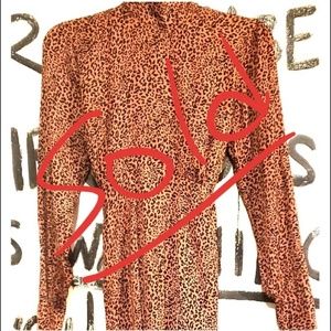 Joie backless cheetah print dress